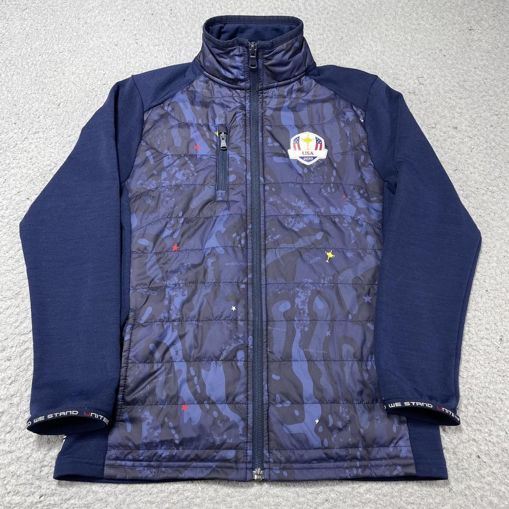 Ryder Cup USA 2020 Jacket Boys S (8) Blue Golf RLX Ralph Lauren Full Zip Quilted